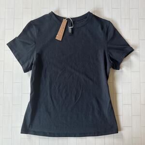 NWT  SKIMS Cotton Jersey Short Sleeve T-Shirt - Onyx L*